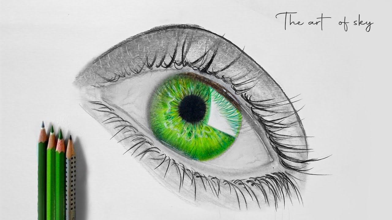 How to Draw Eye Lens Step by Step Eye Color Iris Sketch Tutorial