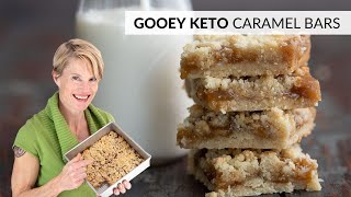 MINDBLOWING KETO Dessert Recipe | Gooey Caramel Butter Bars  only 2g NET CARBS!