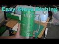 Etching a glass with Dollar Tree etching cream and cricut vinyl Father's Day beer mug Christmas gift