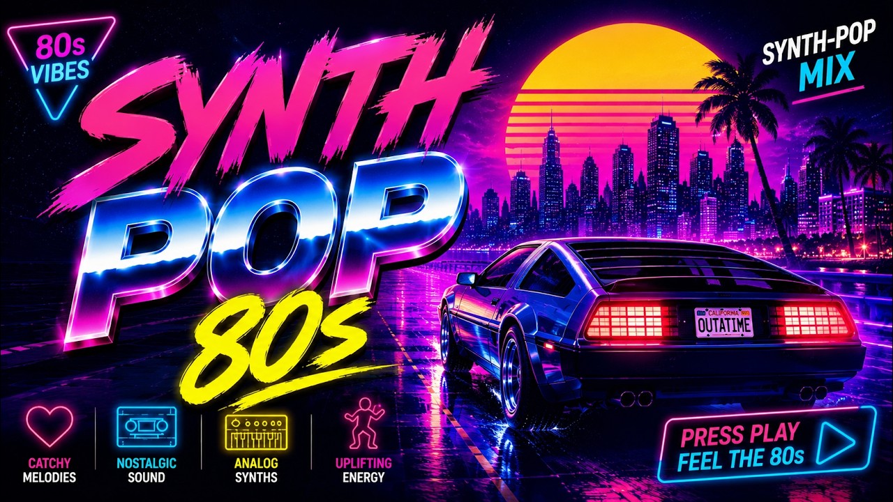 Synth Pop 80s Mix 🎹 1 Hours of Energetic Retro Beats | No Ads