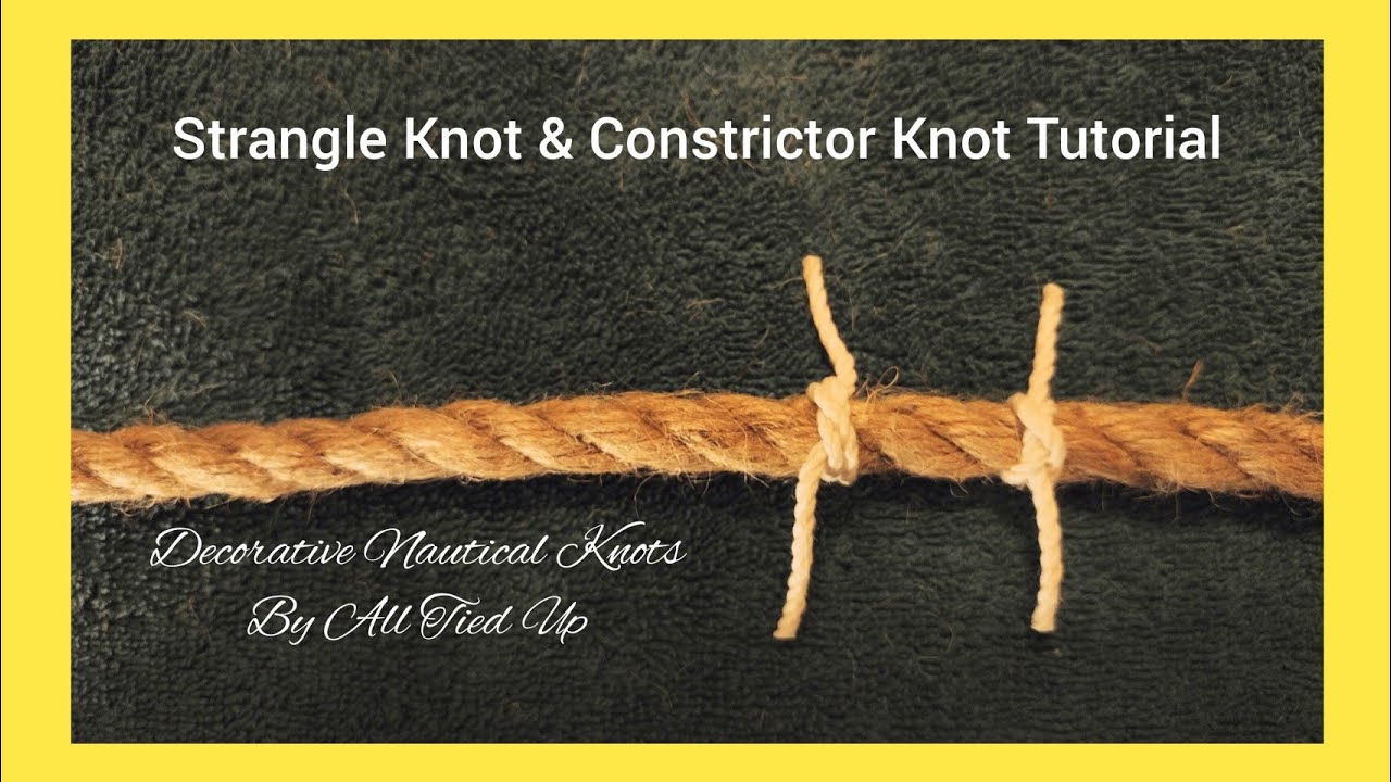 How to tie the Strangle Knot & Constrictor Knot Tutorial. 