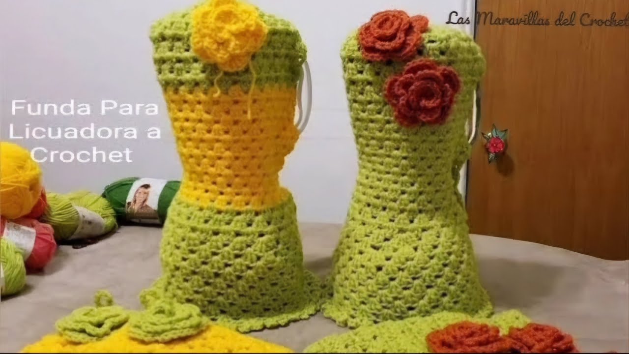 FUNDA PARA LICUADORA A CROCHET #crochet #LasMaravillasdelCrochet