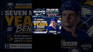 Amazing year, and especially playoff. Zach Benson has earned extension with Buffalo #Sabres #NHL