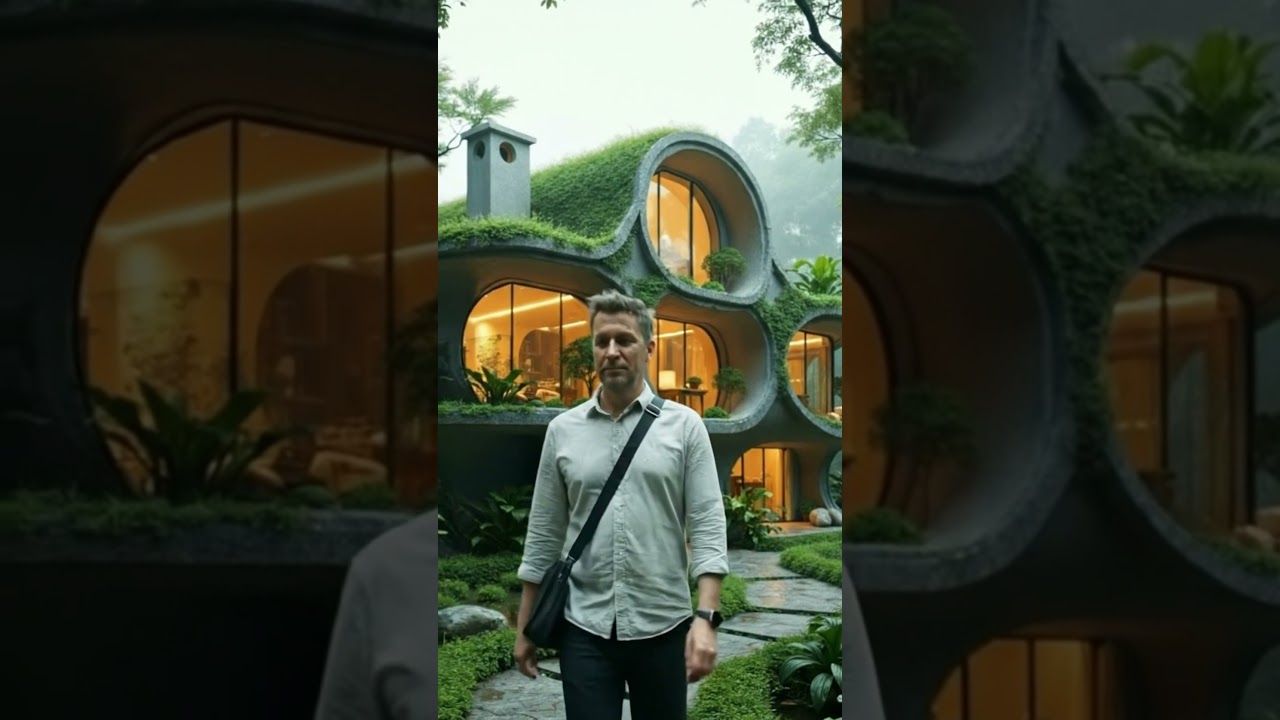 Futuristic Eco-Friendly house peaceful  