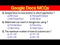 Mcq on google docs  google docs mcq with answers