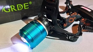 2000 Lumens Rechargeable Adjustable Zoomable LED Headlamp Review