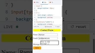 Information Contact Form Design using HTML CSS #form #htmltutorial #csstutorial Update