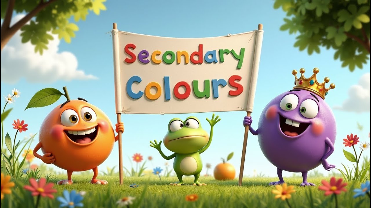 Secondary Colours | UK English | Colours for Kids | Nursery Rhymes | Kids Educational Video