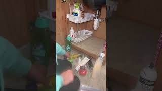 Organizing small spaces using dollar tree items #organization #dollartree #apartmentliving