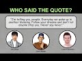 Inspirational Quotes by Singers Quiz