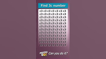 Find 3c where? | Brain Teaser IQ Test #shorts #different #puzzles #opticalillusion #quiz