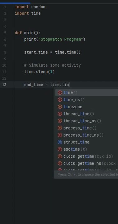 How to make a Stopwatch Program in Python - YouTube