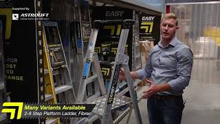 Construction Platform Ladder | Heavy Duty Aluminium