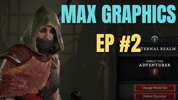 Beautiful Max Settings Diablo 4 Gameplay Walkthrough Part 2 - The Hermit