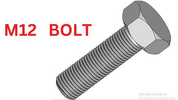 solid work tutorial _# 2 | Easy Bolt making lesson simple just 6 minutes || solid work  designs||