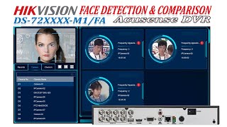 Hikvision Acusense Face Detection & Comparison with DVR DS-72XX-M1/FA database photos