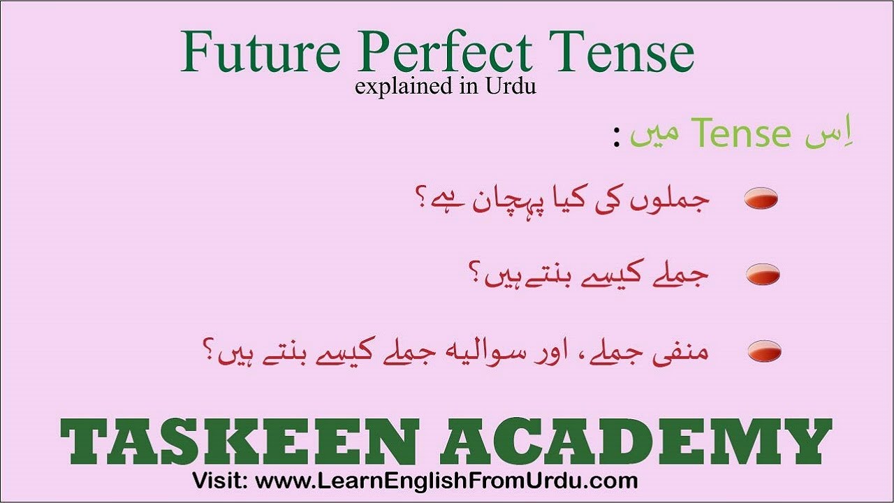 Future Perfect Tense in Urdu |Future Perfect Tense definition | Future Perfect Tense examples