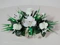 Arreglos florales - Jardinera cerámica alstroemerias y rosas artificiales blancas - La Llimona