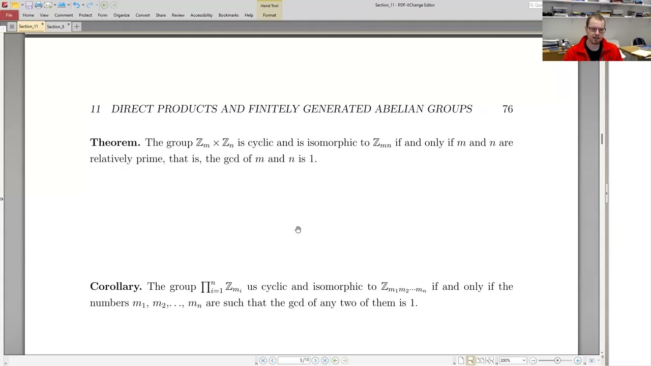 Abstract Algebra: Direct Products and Abelian Groups - Cyclic Direct Products Thm and Ex