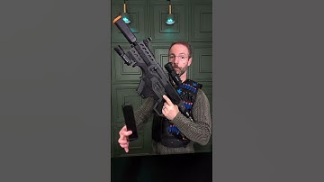 This tactical dart blaster gives you the advantage with laser sight, flashlight, zoomable scope and