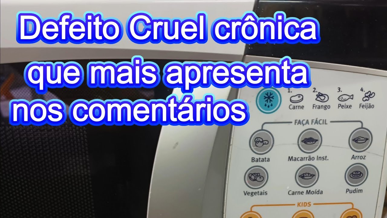 Como consertar este defeito crônica que apresenta em todos os microondas @
