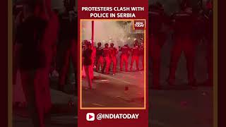 Protesters Clash With Riot Police In Serbia As Anti-Government Demonstrations Continue