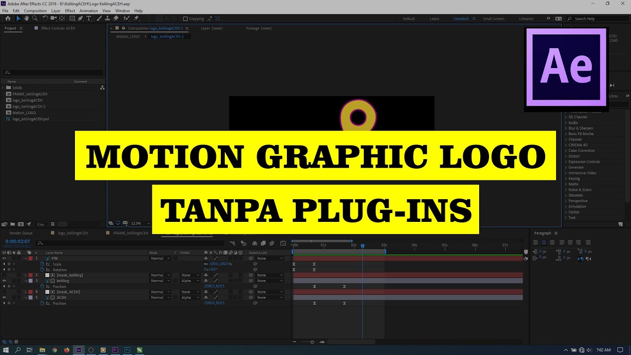 (Adobe After Effects) Motion Graphic Logo Tanpa Plug-ins - YouTube