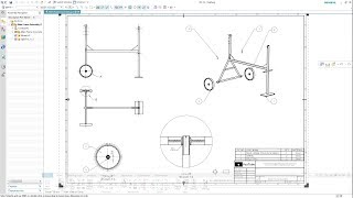 SIEMENS NX 12 - MAIN FRAME ASSEMBLY - CONCRETE MIXER - DRAWING