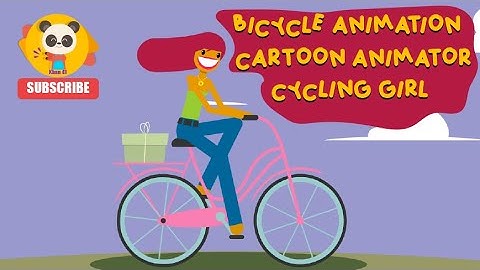 Bicycle Animation/cycling girl/Cartoon Animator/adobe animate cc 2022
