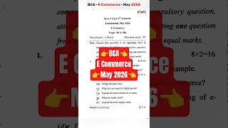 BCA E-Commerce May 2026 MDU Question Paper #mdu #2026 #ecommerce #may2026 #exam #shortsfeed
