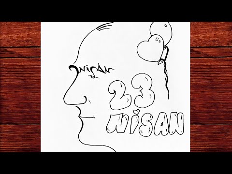 23 Nisan Atatürk Resmi Çizimi - Atatürk Çizimi Nasıl Yapılır - 23 Nisan Resmi Nasıl Çizilir [2022]