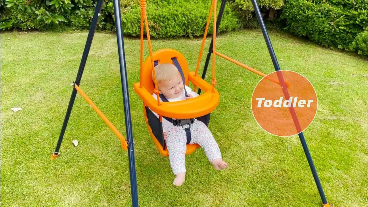 Hedstrom Deluxe 2in1 Swing Set YouTube