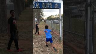 Seeing if my boy can get up and touch the Hoka Hey at Apopka High School