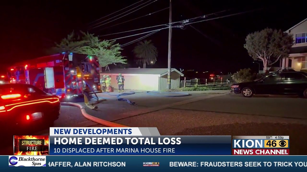 Ten people displaced after their home catches fire in Marina, 'total ...