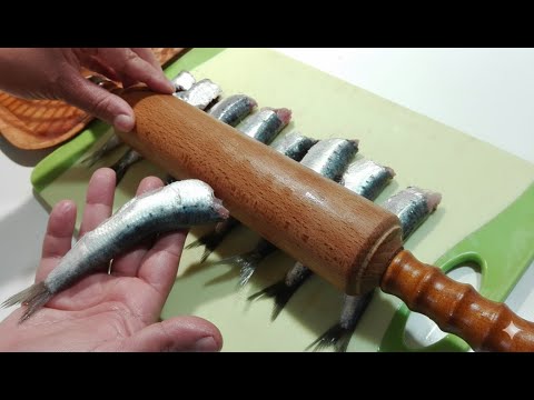 أسهل وأسرع طريقة لتنظيف السردين ونزع الشوك بالدلاك دون عناء مع حلويات أم آدم