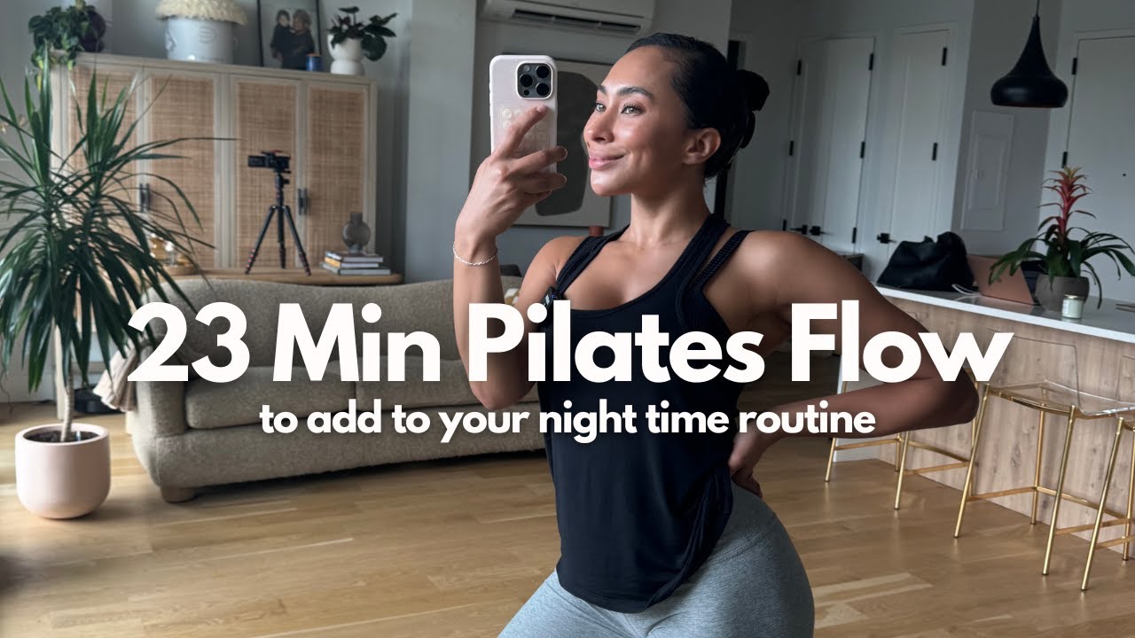Daily Routine Pilates 23 Min Daily Pilates Routine. Do this every night for toned legs and a ...