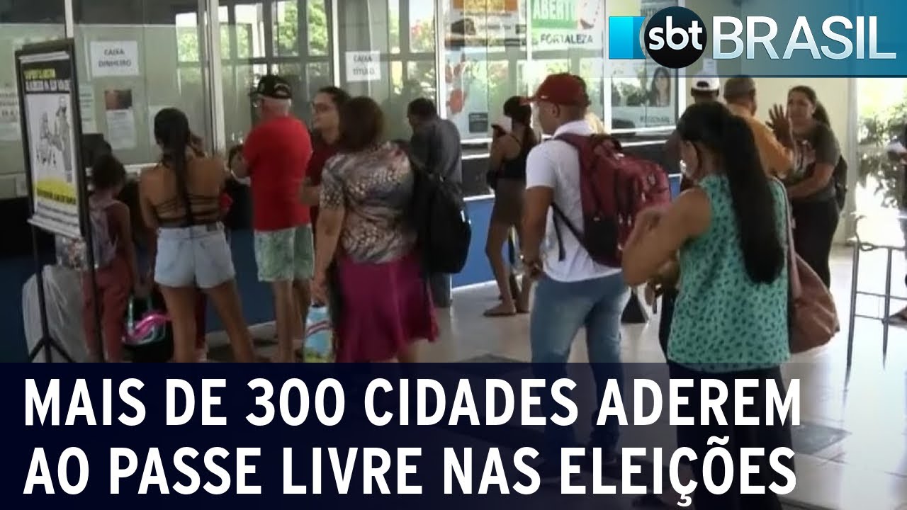 Mais de 300 cidades aderem ao passe livre nas eleições | SBT Brasil (28/10/22)