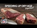 I tried SPEEDING dry-age steaks for an NFL Legend!