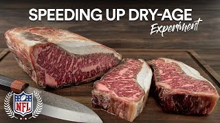 I tried SPEEDING dryage steaks for an NFL Legend!