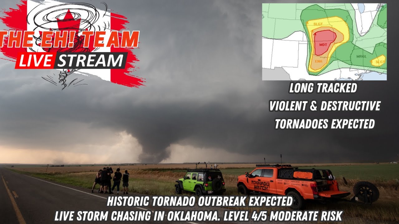Historic Tornado Outbreak Live: Storm Chasing In Oklahoma - YouTube