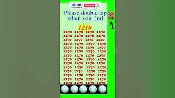 Spot (Find) 1210 in 5 seconds, #observation  #skills , Visual Test,  #search #puzzle #shorts #quiz