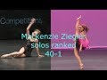 Mackenzie Ziegler solos ranked 40-1