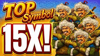 HUGE WIN! Genghis Returns slot for Throwback Thursday! Top Symbol Lands And Multiplies 15x!