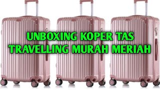 Unboxing Koper Tas Travelling Three Sheep Network Koper A973 Rose Gold 22 Inch..300 Ribuan