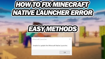 How to Fix Minecraft Launcher Error "Unable To Update The Minecraft Native Launcher" EASY METHOD