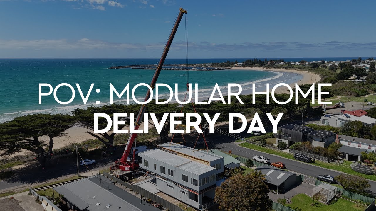 Prefab Modular Home Delivery Day With Anchor Homes 🏗️🏠 Apollo Bay, Victoria