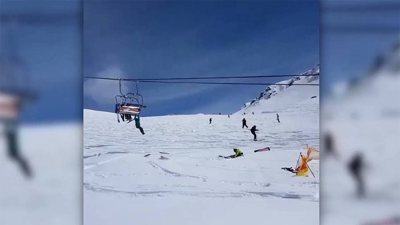 VIDEO Ski chairlift accident in country of YouTube