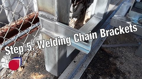 Installing a slide gate operator Step 5: Weld chain brackets | SC0043