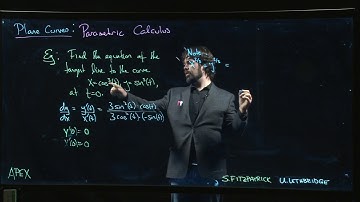 Plane Curves: Parametric Calculus - 04. Example: Tangent at a cusp of an astroid