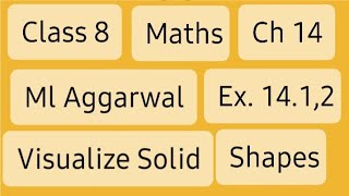 Class 8 Maths Ch 14 ML Aggarwal Visualising Solid Shapes||By Hemant